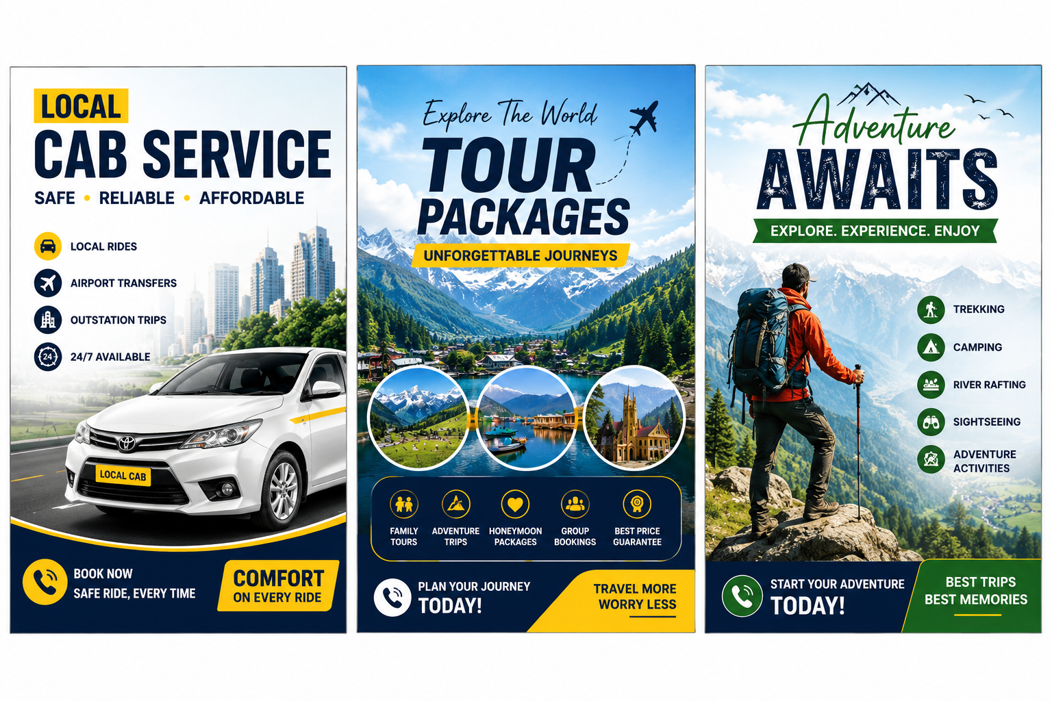 Local cab service, tour packages and adventure trips in Panipat