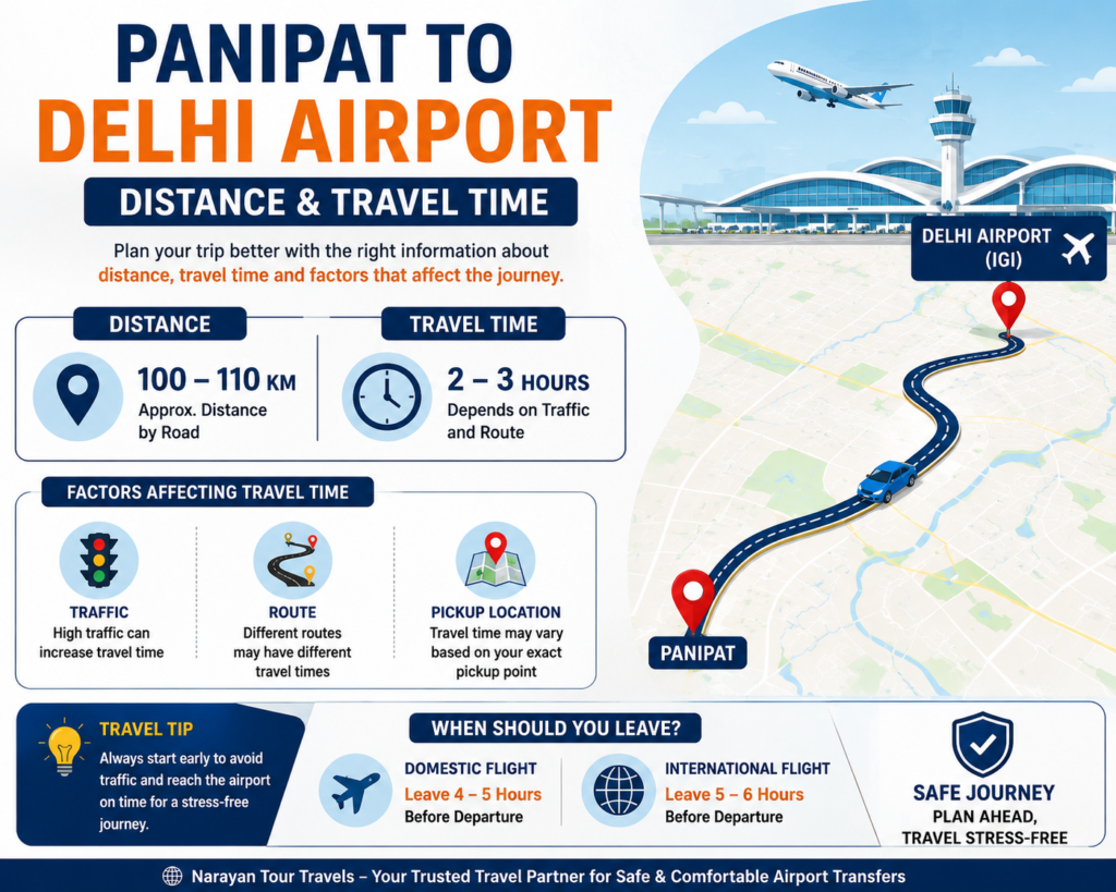Panipat to Delhi Airport Distance and Travel Time Guide